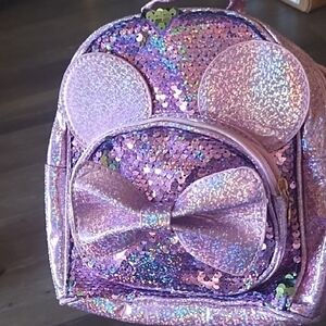 Pink Shimmering Bow Backpack